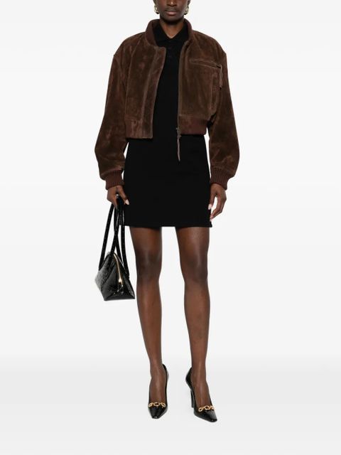 Saint Laurent polo-collar mini dress - Black