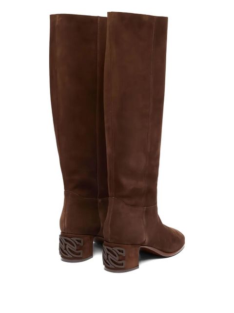 Casadei 50mm Muni Nomad suede block-heel boots - Brown - zdjęcie produktu nr 2