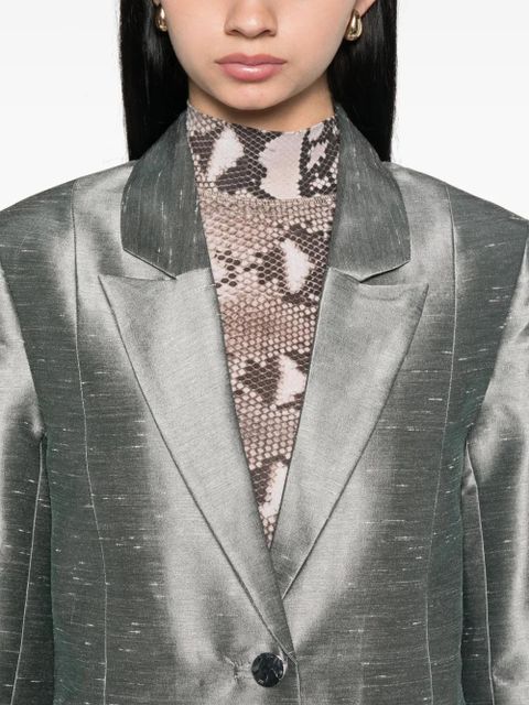 GANNI shantung blazer - Grey