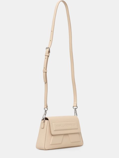 Karl Lagerfeld torebka skórzana kolor beżowy A1W30155