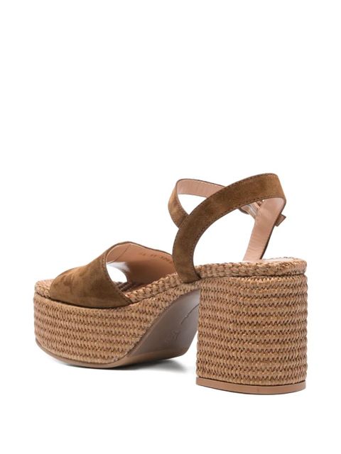 Gianvito Rossi suede platform sandals - Brown