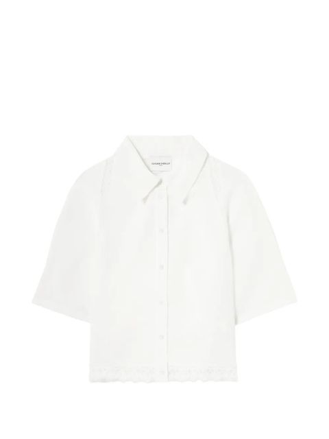 Claudie Pierlot lace-trim shirt - White - zdjęcie produktu nr 1