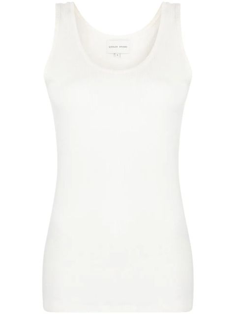 LouLou de Saison scoop-neck ribbed tank top - White - zdjęcie produktu nr 1