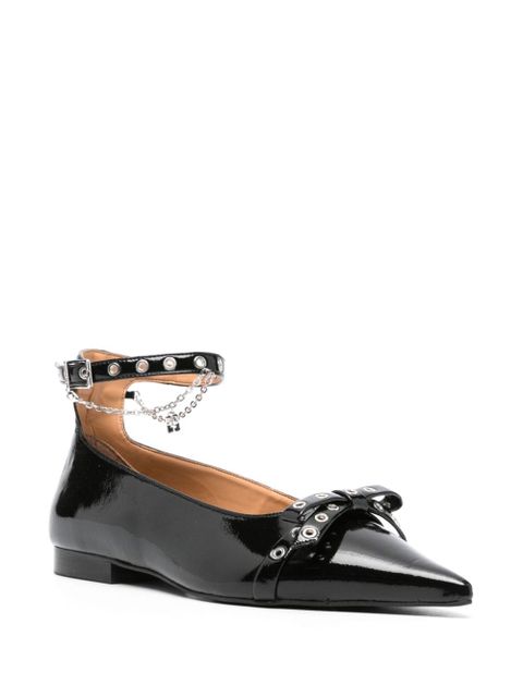 GANNI bow-detail ballet flats - Black - zdjęcie produktu nr 2