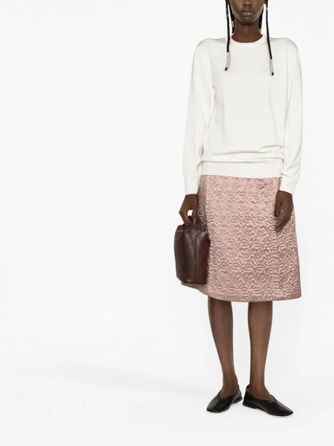 Jil Sander crew-neck wool jumper - White - zdjęcie produktu nr 2