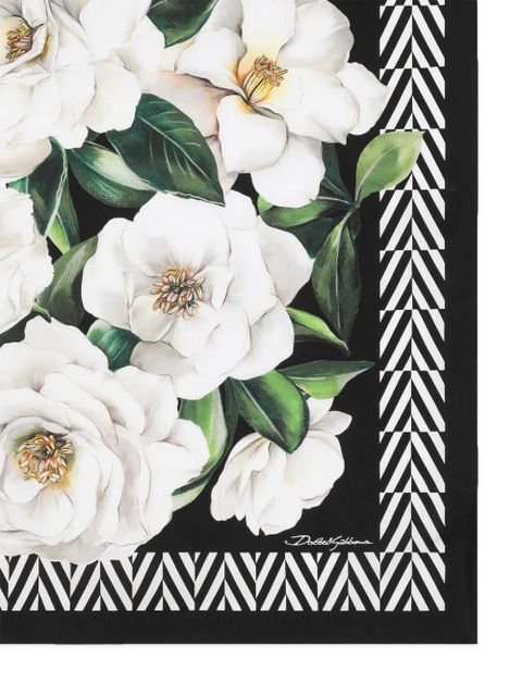 Dolce & Gabbana floral-print scarf - White - zdjęcie produktu nr 2