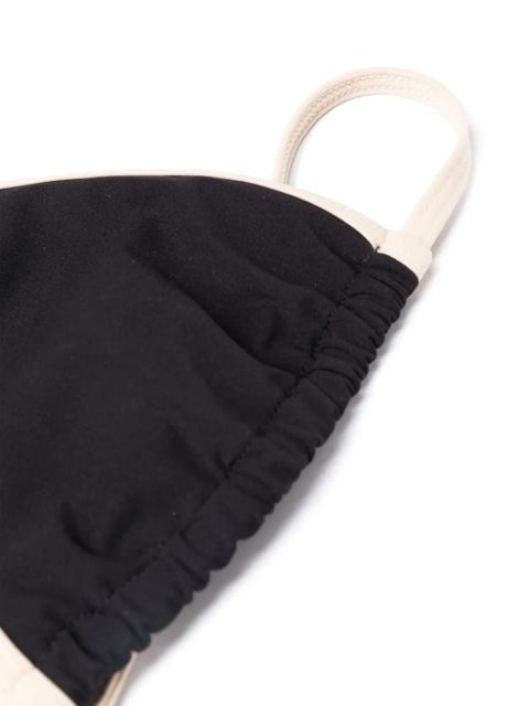 TOTEME Stripe Tie bikini top - Black