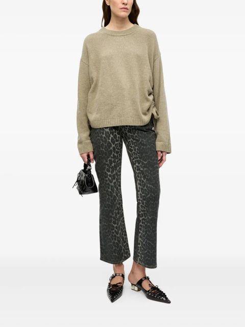 GANNI side-tie sweater - Green