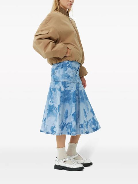 GANNI logo-embroidered bomber jacket - Brown