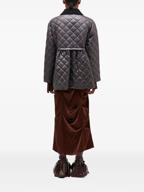 GANNI quilted jacket - Brown