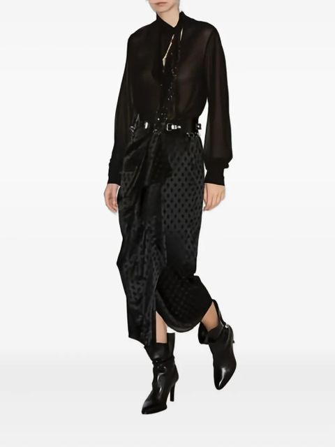 ISABEL MARANT Breen polka-dot draped skirt - Black - zdjęcie produktu nr 2