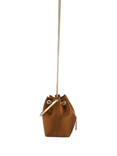 Jimmy Choo Bon Bon metal-handle bucket bag - Brown