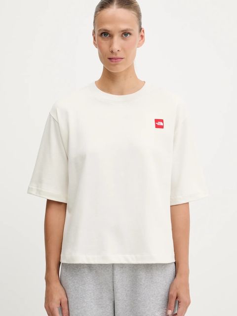 The North Face t-shirt bawełniany Redbox damski kolor beżowy NF0A8EG6QLI1 - zdjęcie produktu nr 1
