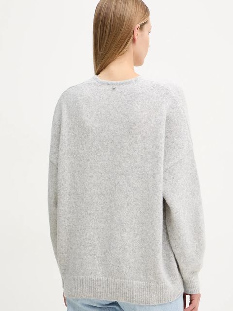 BOSS Orange sweter z dodatkiem wełny damski kolor szary 50550464 - zdjęcie produktu nr 2