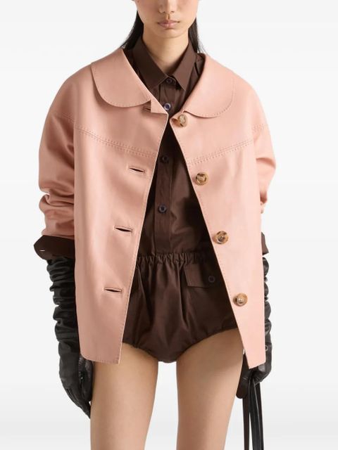 Prada nappa leather jacket - Orange