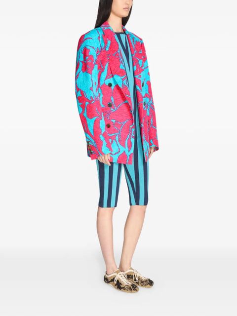 DRIES VAN NOTEN double-breasted jacquard blazer - Pink