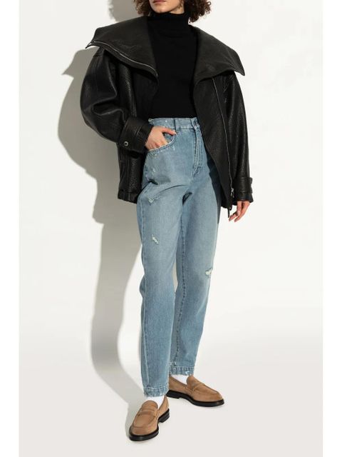 Dolce & Gabbana logo-plaque suede loafers - Brown