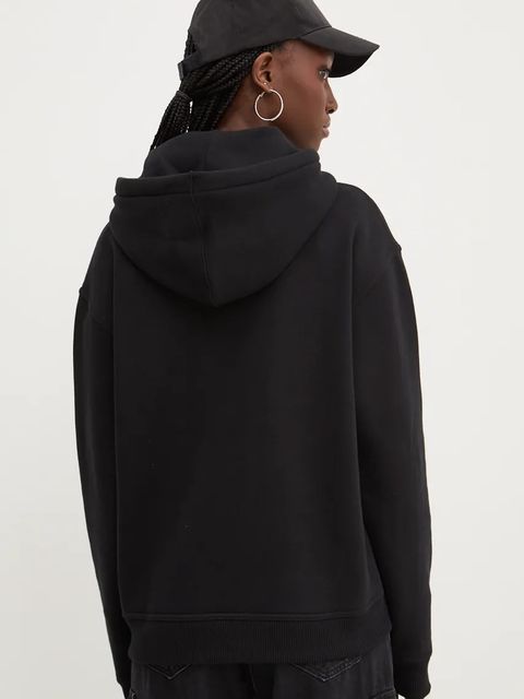 Dickies bluza CLANCY damska kolor czarny z kapturem gładka DK0A4Z2W