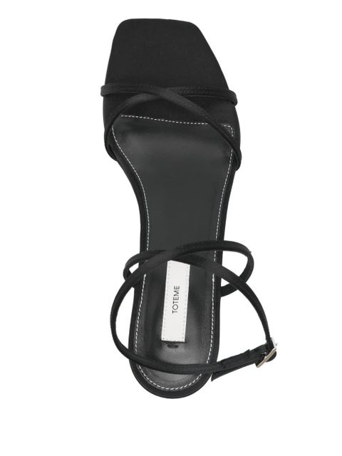 TOTEME 50mm satin crossover sandals - Black