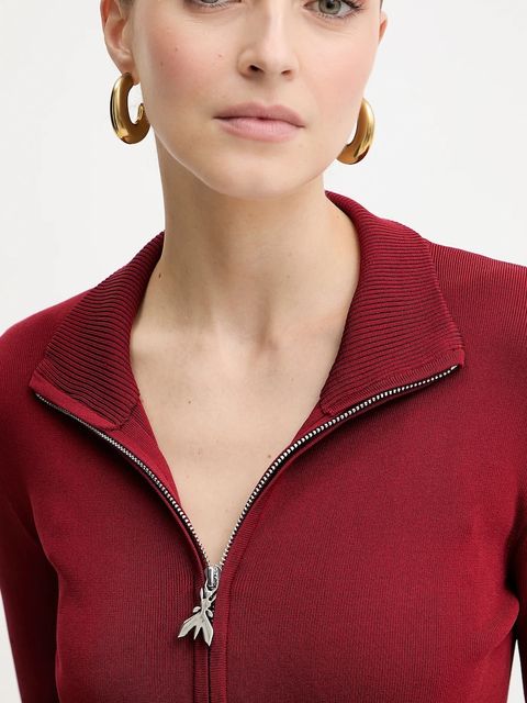 Patrizia Pepe sweter damski kolor czerwony z półgolfem 8K0323 K274