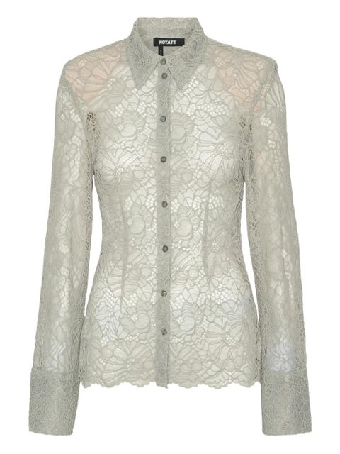 ROTATE BIRGER CHRISTENSEN lace buttoned shirt - Grey - zdjęcie produktu nr 1