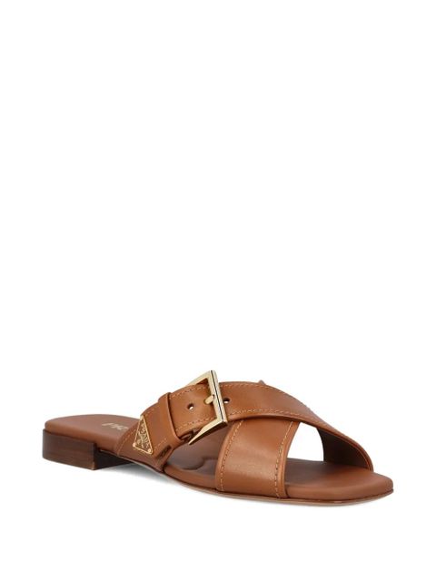 Prada buckle strap sandals - Brown