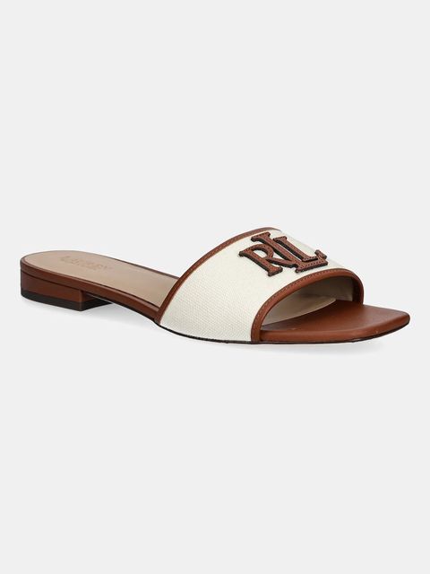 Lauren Ralph Lauren klapki Everley Sld2 damskie kolor brązowy 802P04395003 - zdjęcie produktu nr 1