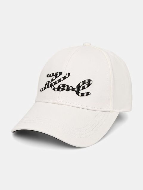 Karl Lagerfeld czapka z daszkiem damska bawełniana K/SIGNATURE - zdjęcie produktu nr 2
