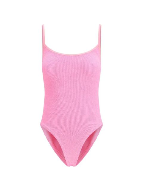 Hunza G Pamela crinkle-effect one-piece swimsuit - Pink - zdjęcie produktu nr 1