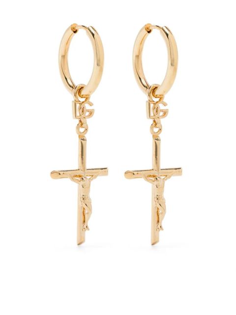 Dolce & Gabbana cross-pendant earrings - Gold - zdjęcie produktu nr 1