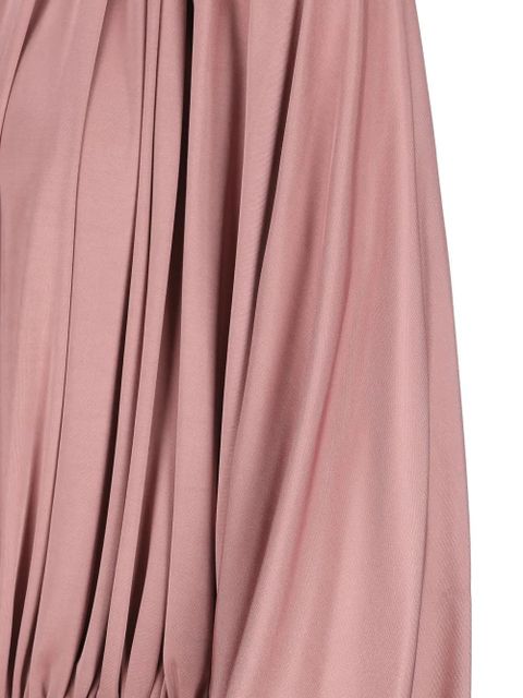 Saint Laurent drawstring gathered-shoulder blouse - Pink