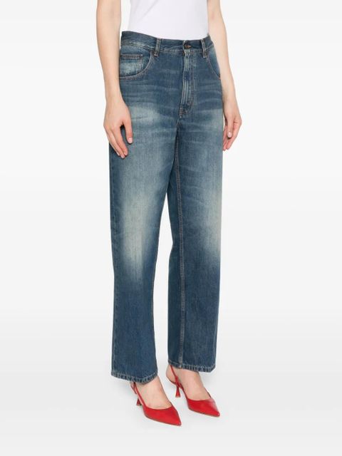 Victoria Beckham logo-patch straight jeans - Blue - zdjęcie produktu nr 2