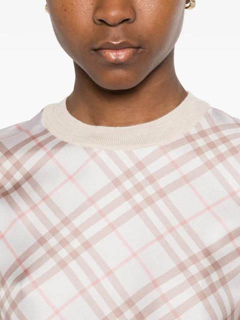 Burberry check T-shirt - Pink