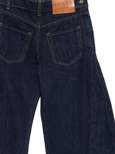 A.W.A.K.E. Mode Mirror side-insert jeans - Blue