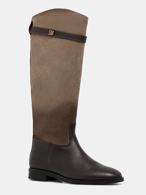 Steve Madden kozaki skórzane Novi damskie kolor brązowy na płaskim obcasie 11004728 - zdjęcie produktu nr 1