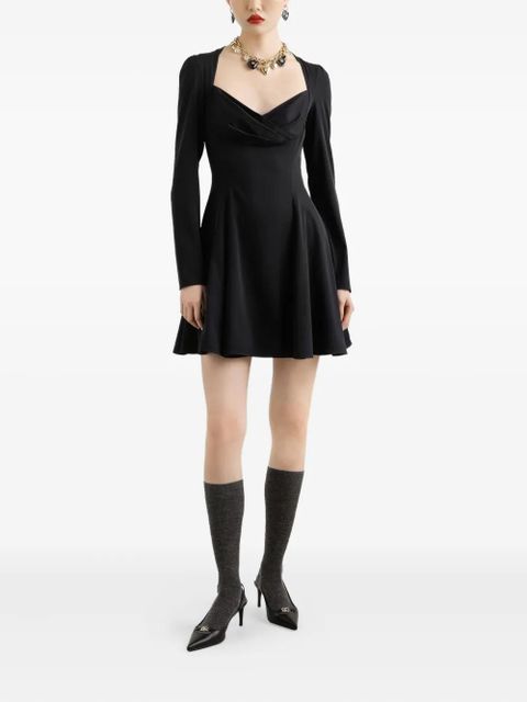 Dolce & Gabbana sweetheart-neckline flared dress - Black