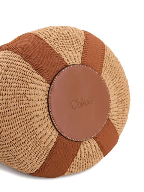 Chloé logo-straps bucket bag - Neutrals