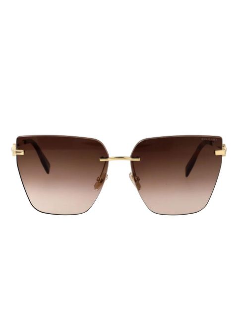 Bvlgari metal geometric sunglasses - Brown