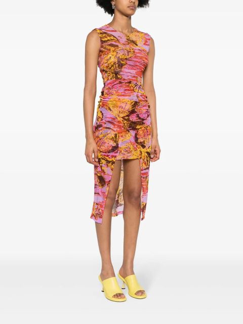 PINKO sea-print midi dress