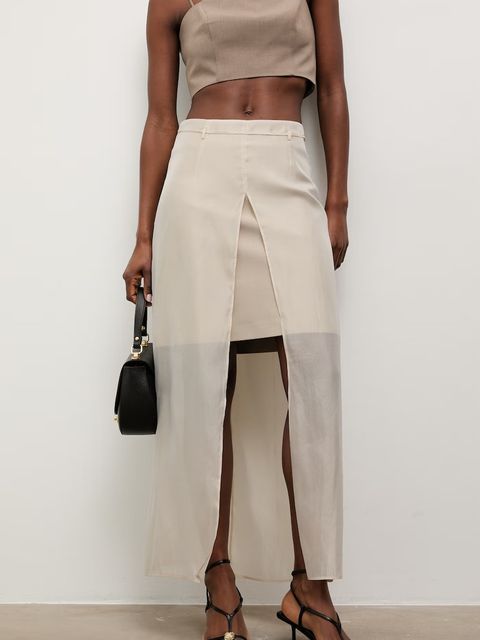 Answear.LAB spódnica z wiskozą - zdjęcie produktu nr 1