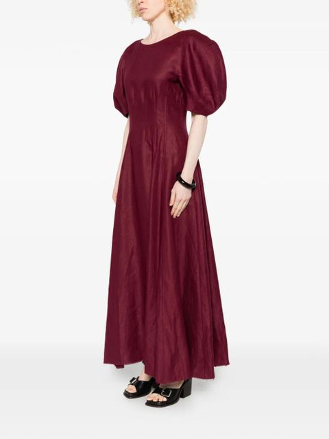 Gabriela Hearst puff-sleeve maxi dress - Red