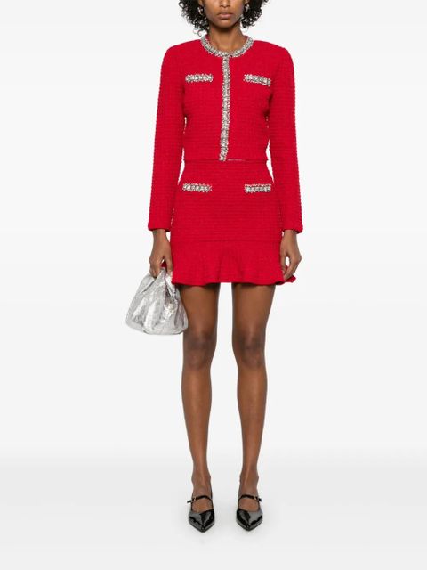 Self-Portrait textured-knit cardigan