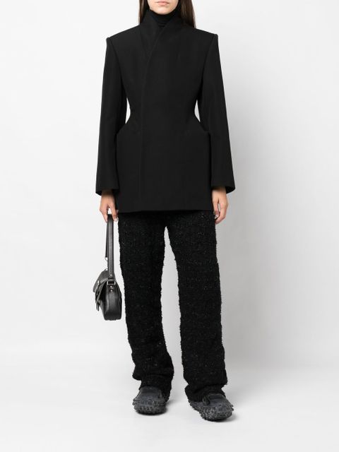 Balenciaga tweed straight-leg cut trousers - Black - zdjęcie produktu nr 2