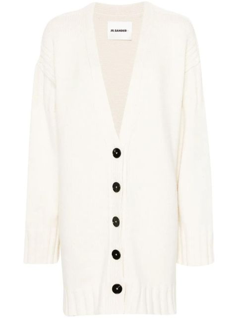 Jil Sander V-neck cashmere cardigan - White - zdjęcie produktu nr 1