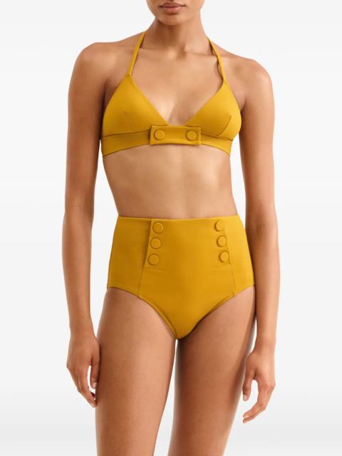 ERES high-waisted button-detail bikini bottoms - Yellow