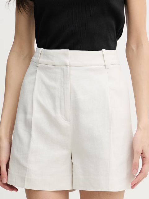 Calvin Klein Jeans szorty damskie z dodatkiem lnu - zdjęcie produktu nr 1