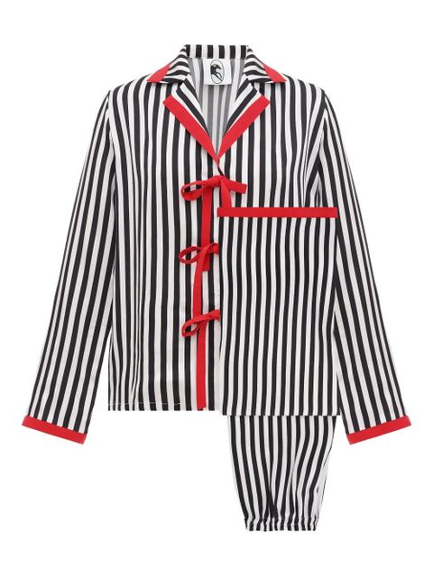 Sleeper The Bow striped pajama - Black - zdjęcie produktu nr 1