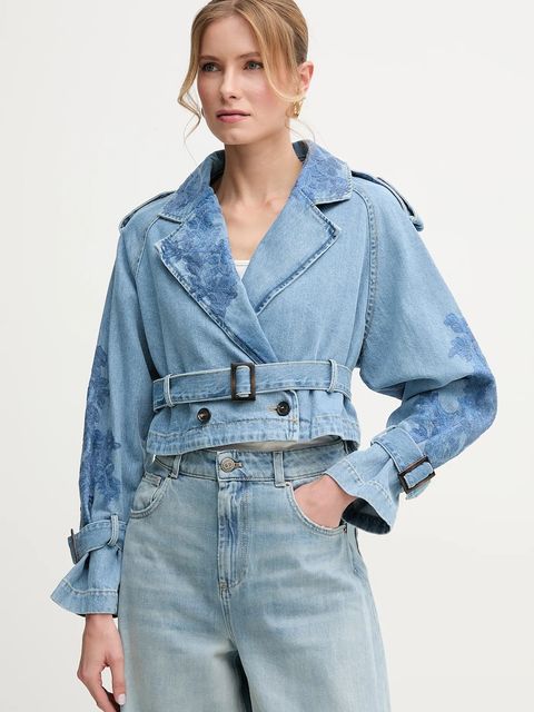 ERMANNO Firenze kurtka jeansowa kolor niebieski przejściowa 56TD002EI4 - zdjęcie produktu nr 1