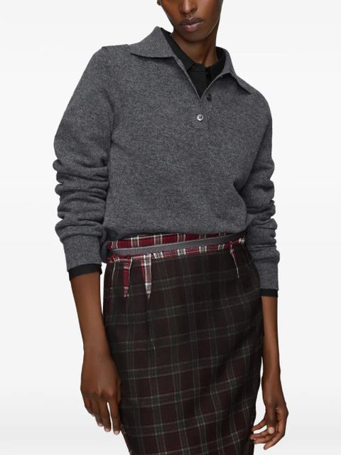 Maison Margiela buttoned collar waistcoat - Grey