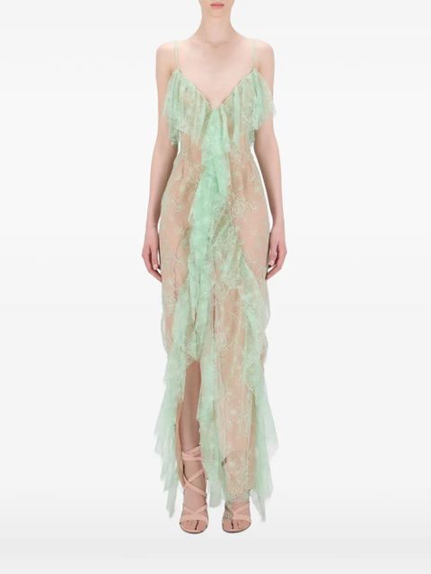 Blumarine V-neck maxi dress - Green - zdjęcie produktu nr 2